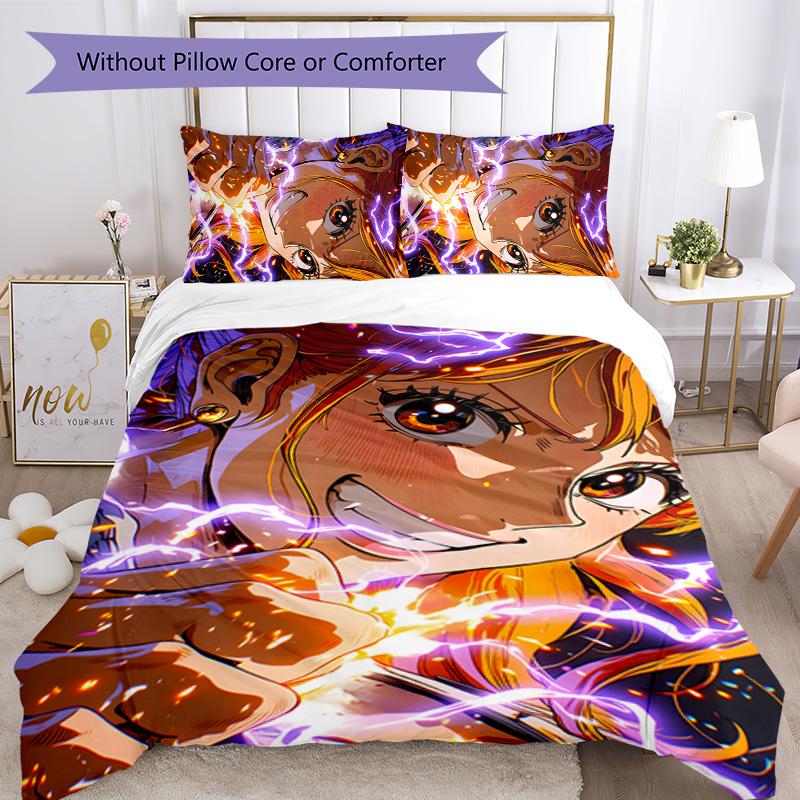 3pcs N-Nami3 Design Cover Set - HD Printed Bedding with 1 Cover and 2 Pillowcases - Perfect for Home and Dorm Decor