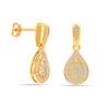 925 Sterling Silver 14K Gold-Plated Hanging Drop Zirconia Dangle Earrings for Women