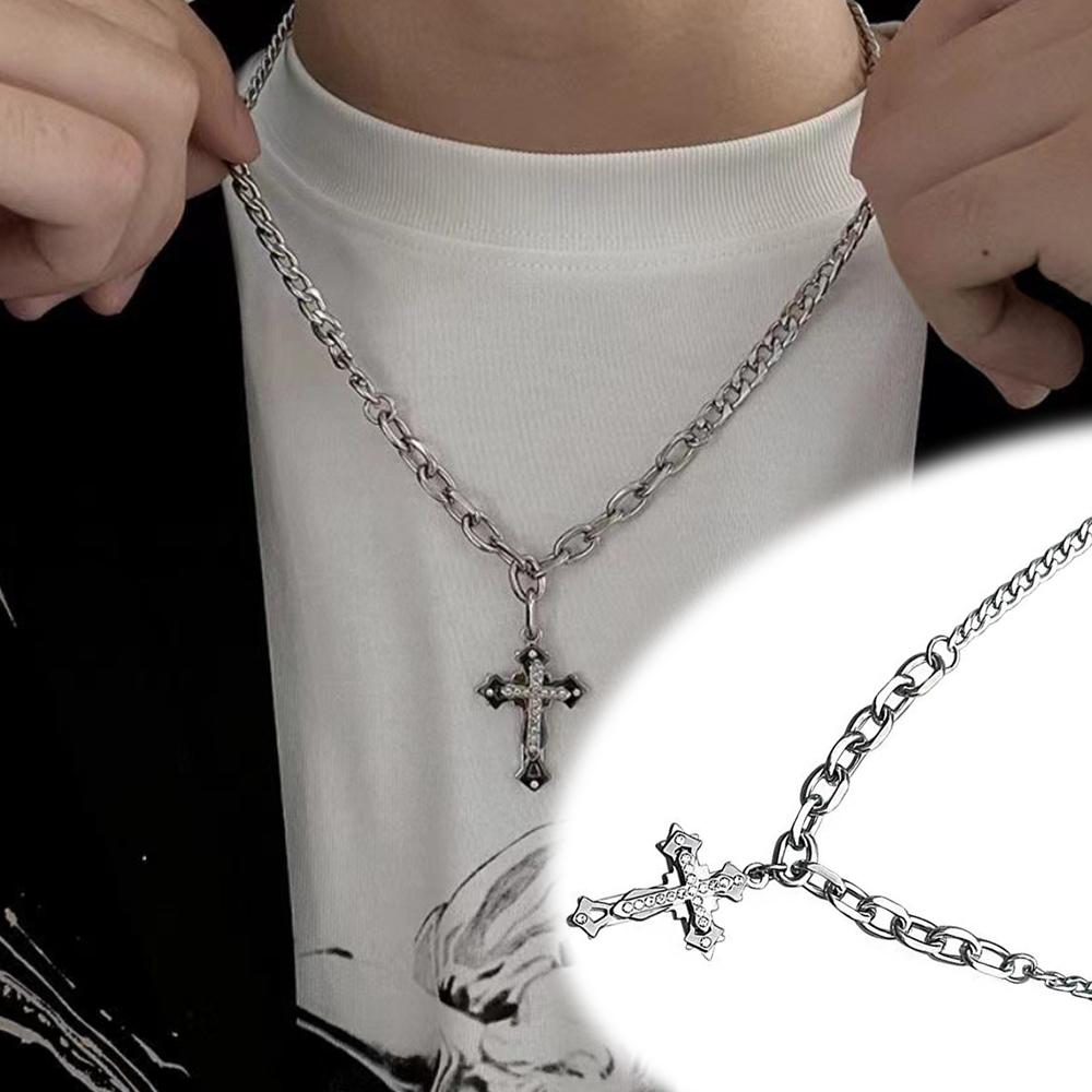 2023 Европейский стиль, новая мода, элегантный осенний и зимний свитер, цепочка, ожерелье с крестом для влюбленных, пара Ins, нишевый дизайн в стиле хип-хоп, подарок с расширенным смыслом