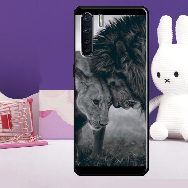 Чехол-животное Лев для Oppo A57 A77 A76 A16 A96 A17 A18 A60 A80 A40 A38 A58 A78 A98 A94 A74 A54 A15 A5 Pro