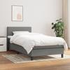 3139866 vidaXL Divan Bed with Mattress Dark Grey 90x200 Cm Fabric