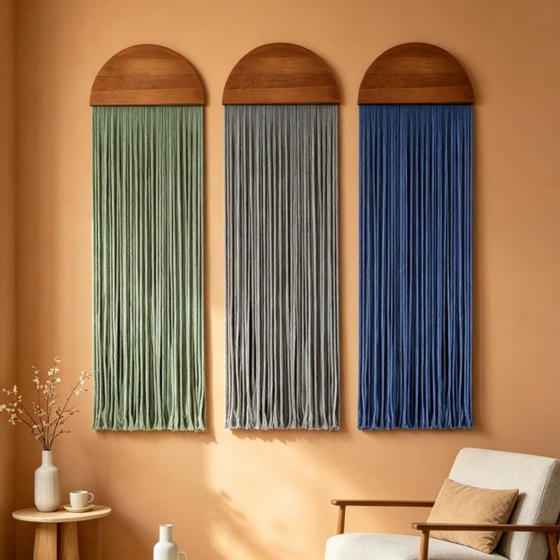 Boho Cotton Tassel Wall Hanging Tapestry Entryway Hallway Living Room Decor