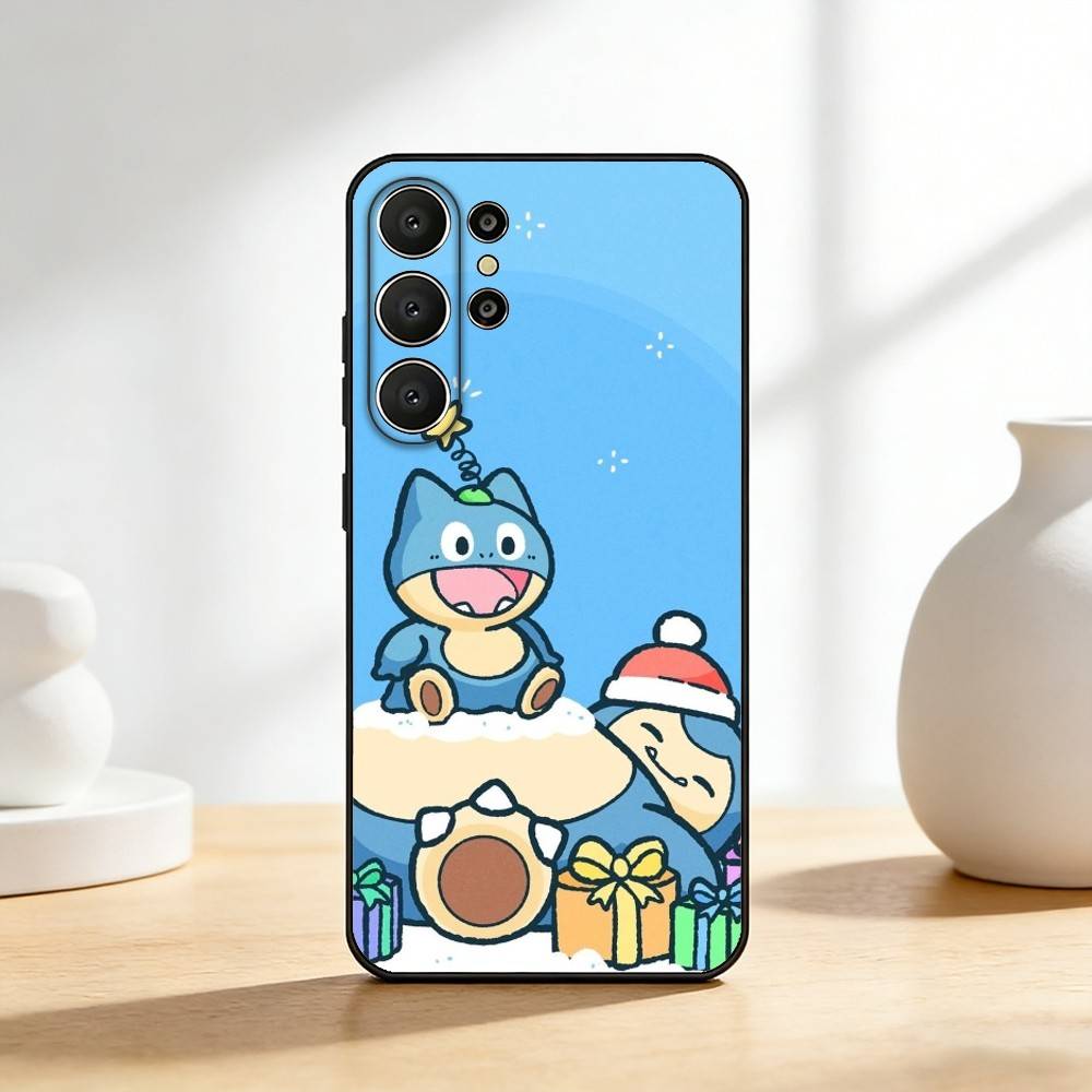 Cute S-Snorlax-x Sleep Phone Case For Samsung S26,S25,S24,S21,S22,S23,S30,Ultra,S20,FE,Lite,10,9,Black Cover