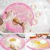 Silicone Cake Mat, 12 Inch Round Silicone Mat, Cake Mat with Measurements, Cake Turntable Mat, Reble Cookie Mat for Rolling Dough, Non-Stick Heat