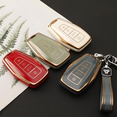 Чехол-брелок из ТПУ для автомобильного ключа Geely Emgrand Kulrey Hawk GX7 Okavango NL3 SUV GT GC9 Coolray X6 X7 EX7 Geometry C