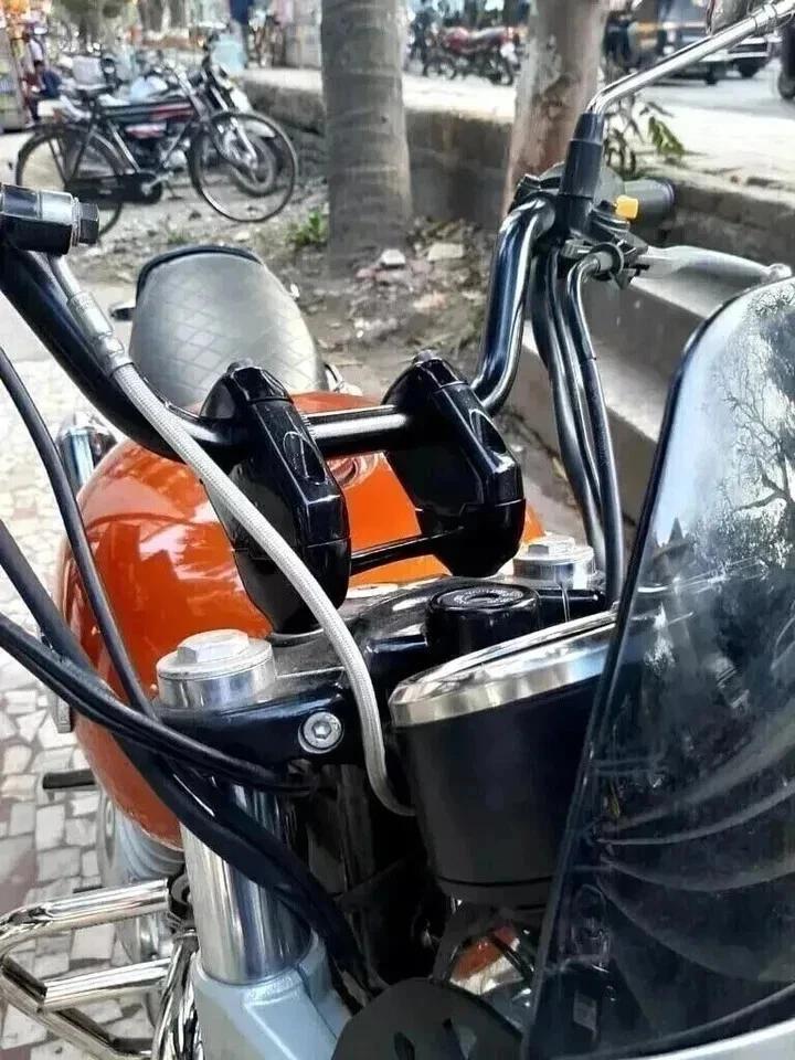 Комплект угловых зажимов для подъема руля Для Royal Enfield Interceptor 650 @Vi