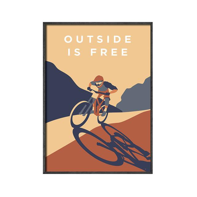 Винтажный спортивный велосипед, велосипедный тур, пейзаж, холст, картина, плакат, настенная художественная печать, картина для гостиной, украшение дома, Cuadros, без рамки