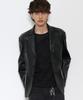 DOFFJASON Lambskin 3-Button Blazer Black