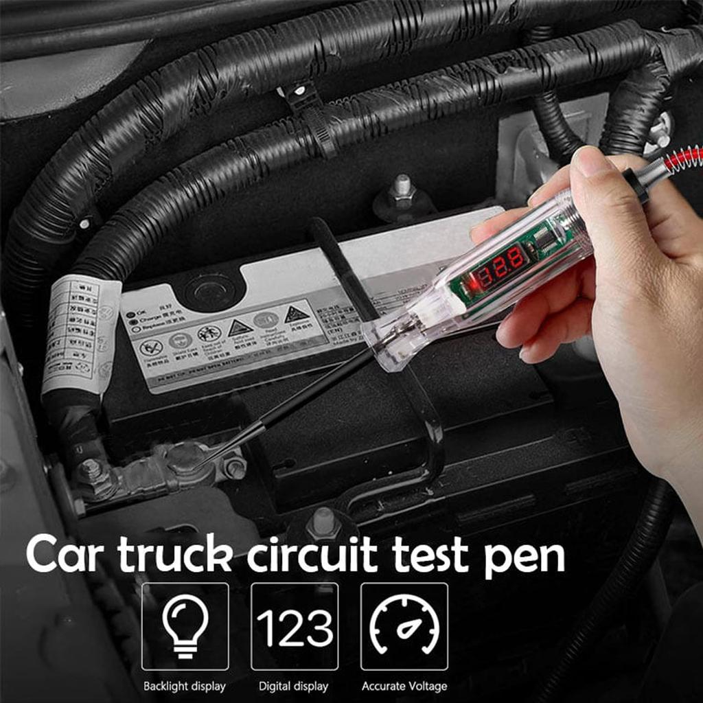 Автомобильная ручка-тестер электрической цепи с цифровым дисплеем, детектор напряжения, зонд постоянного тока 5?90В для транспортного средства