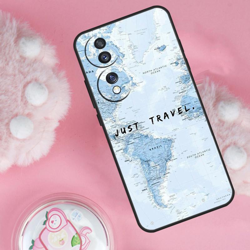Карта мира Путешествия Для Huawei Honor X8 X9a 50 70 Magic5 Pro P50 P20 P30 P40 Lite Nova 9 5T P Smart 2021 Чехол