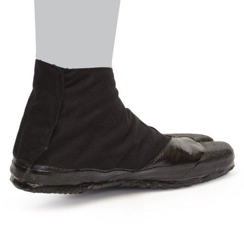 Marugo Jitsuyou All Black Japanese Tabi Shoes Black with 3 Clips