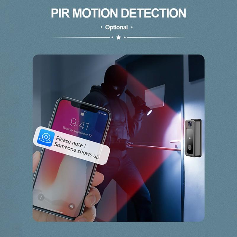 Умный беспроводной удаленный видеодомофон, интеллектуальный визуальный дверной звонок, домашний домофон, HD, ночное видение, Wi-Fi