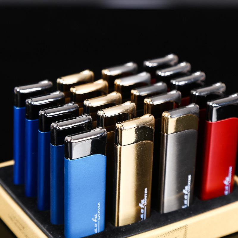 Sipike Ultra-Thin Windproof Metal Lighter with Customizable Print - Creative Gift for Smokers