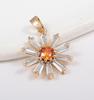 Elegant Copper Fox Gourd & Four-Leaf Clover Necklace with Zircon & Butterfly Accents for Women.