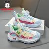 Bobodou 2026 Кожаные беговые кроссовки для девочек - Осенняя спортивная обувь для малышей