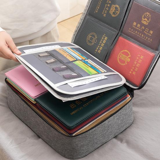 Органайзер для документов Folio Сумка для хранения с ручкой Застежка-молния Большая вместимость Водонепроницаемый