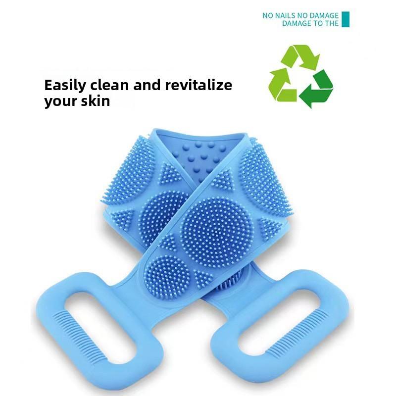 Dual-Sided Silicone Exfoliating Bath Towel for Strong Cleansing Ideal for Hands and Back