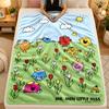Flannel BlanketMr. Men & Little Miss Warm Soft Throw Blanket for Indoor Sofa Bed Living Room Use