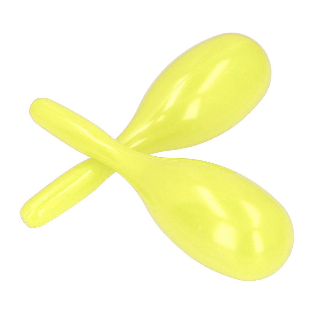 2Pcs Music Maracas Oval Shaped Plastic Hand Percussion Rattles Music Instrument for KTV Party