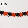 Classroom Garden Party Wall Hangings 10FT Halloween Garland, Spooky Skull Pumpkin Spider Hanging Paper Bunting Easy Assembly Holiday Banners