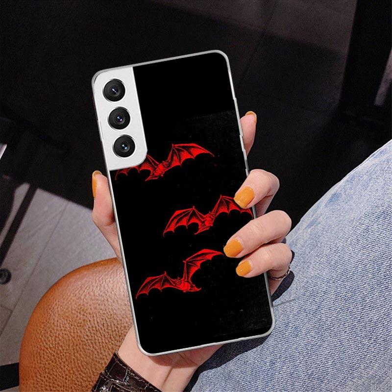 Готический вампир Алый Арт Чехол для телефона для Samsung Galaxy S24 S25 Edge S26 Ultra S23 S22 S21 Plus S20 FE + Персонализированная печать Обложка