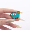 Cute Green Ugly Duck Shaped Brooch, Creative Cartoon Personality Little Monster Duck Pin Badge