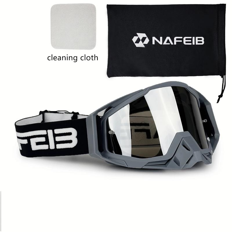 NAFEIB Motorcycle Goggles Men's Riding UV400 Windproof And Sand Resistant Detachable Off-road Helmet Goggles