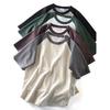 American Retro Heavy Weight Pure Cotton Raglan Contrast Color Short Sleeve T-Shirt Men's 2024 New Arrival Trendy Base Cotton T-shirt