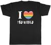 I Love my Wifey Rainbow Heart Mens TShirt Tee Gift Top
