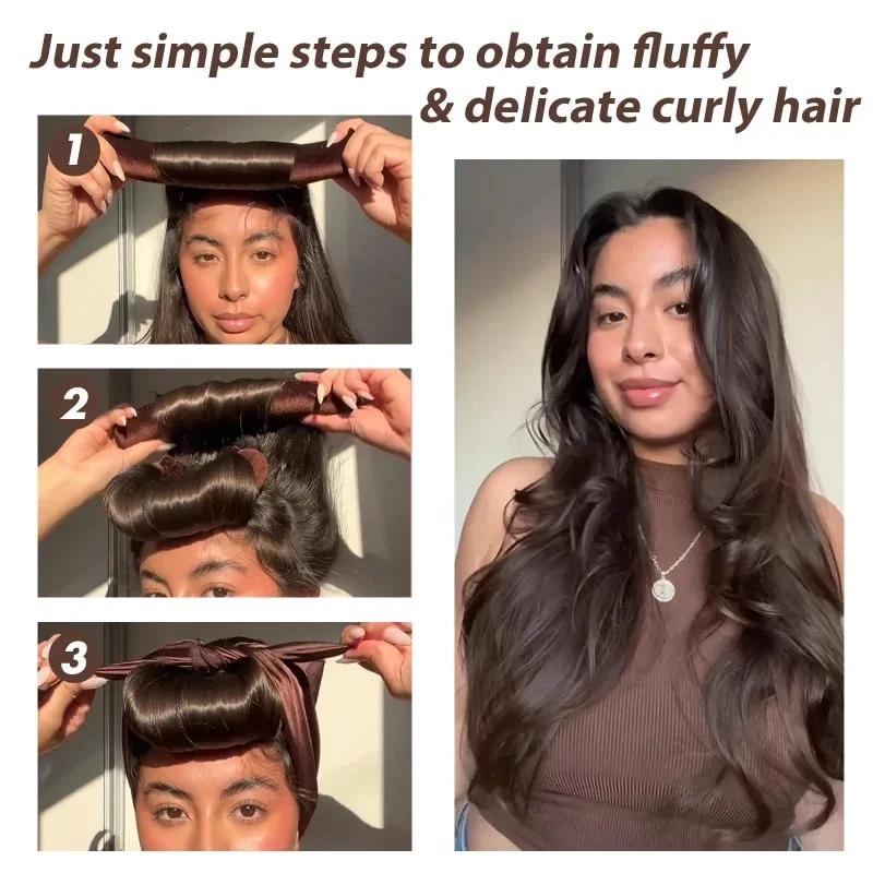 Безнагревательные щипцы для завивки волос, повязка на голову, мягкие бигуди для волос с шарфом, бигуди без нагрева, гибкие стержни для сна, ленивые кудри, инструмент для укладки волос