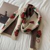 New Year Green Strawberry Christmas Scarf Women's Winter Atmosphere Korean Style Versatile Shawl Warm Long Knitted Scarf