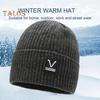 Унисекс зимняя вязаная шапка из утолщенного флиса теплая противоскользящая ветрозащитная однотонная высокоэластичная защита ушей для активного отдыха на велосипеде катание на лыжах плетение шапочки