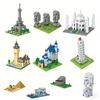 Игры-конструкторы «Знаковые здания мира» Строительные блоки Сад Парк аттракционов Уличный вид Игровое пространство Модели Подарки Игрушки