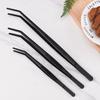 Stainless Steel Food Tweezer Black Grill Clip Multipurpose Barbecue Tongs  Bread