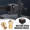 Hot End Three Eyed Spray Nozzle High Durability Easy To Install Universal High Flow Nozzle 3D Printer Accessories