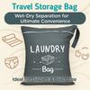 Travel Storage Bag with Wet Dry Separation Diaper Organizer for Clothes and Beach Use