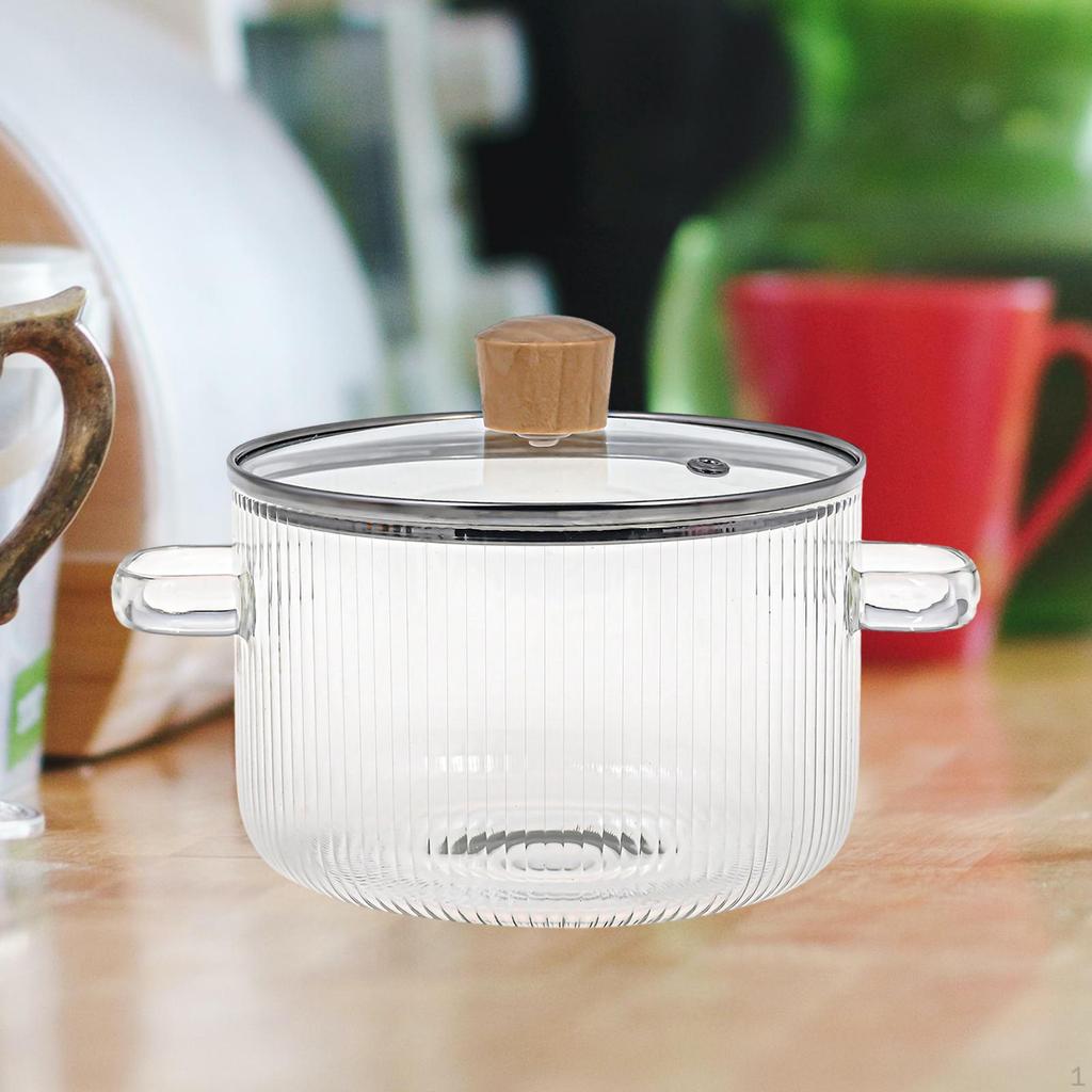 Clear Glass Cooking Pot Set - Versatile Kitchen Cookware for Various Dishes