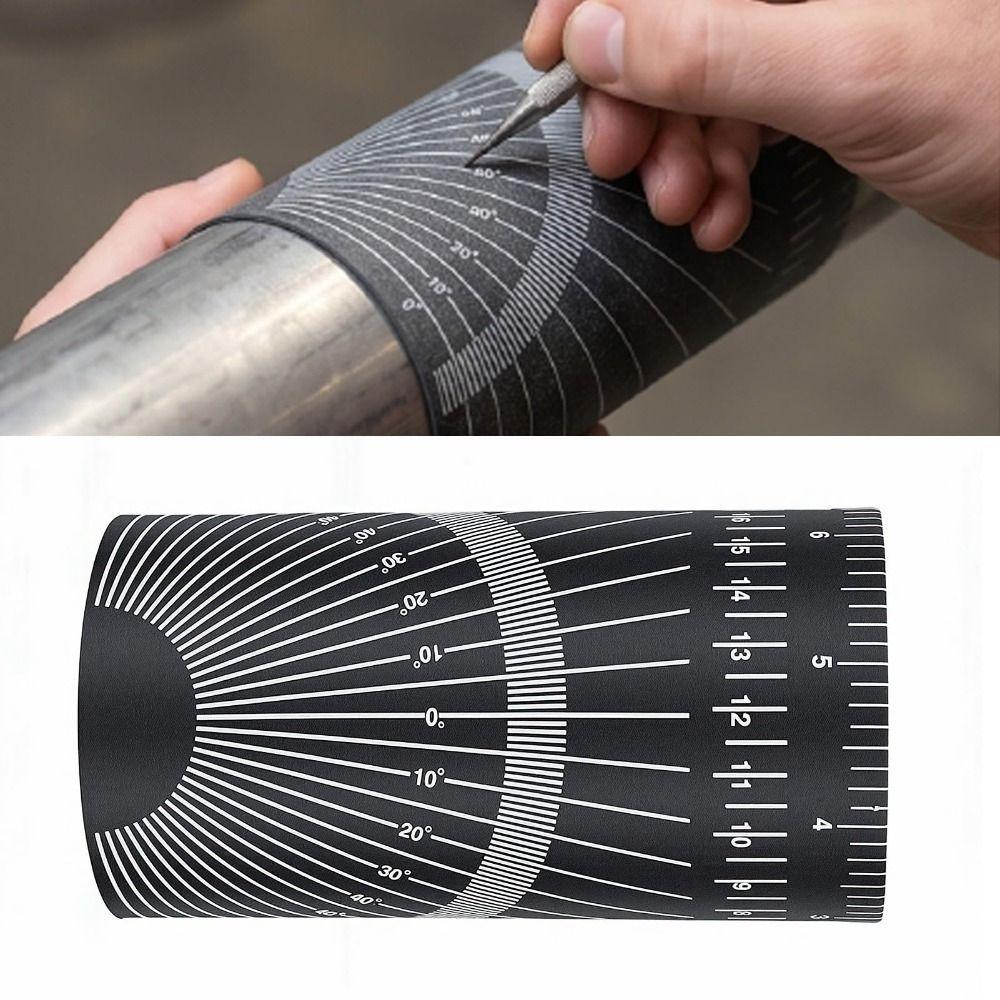 PVC Cloth Circumference Marker Flexible Layout Gauge Wrap Around Pipe Measuring Tool Pipe Fitter