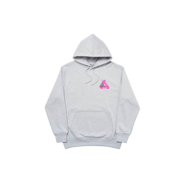 PALACE Cartoon Printing hooded Logo Pullover Unisex Gray P18HD055