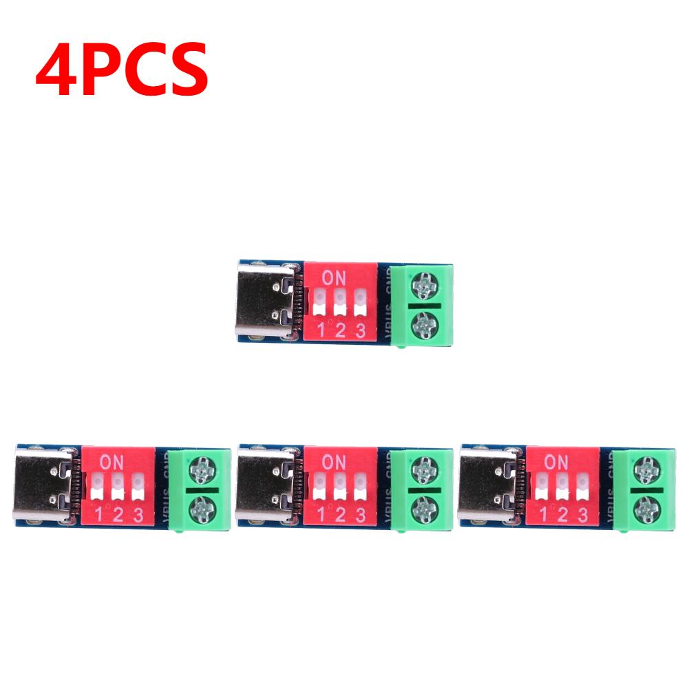 1-5 шт. Тестовая плата для быстрой зарядки PD 5-20 В Регулируемый модуль PD-триггера USB Type-C 100 Вт Тестер источника питания Разъем напряжения Питание