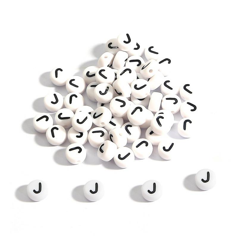 Бусины для браслетов ручной работы 4*7 мм Акриловые бусины с буквами алфавита Плоские бусины DIY Детские инструменты для плетения Бисероплетение Аксессуары для самодельных браслетов
