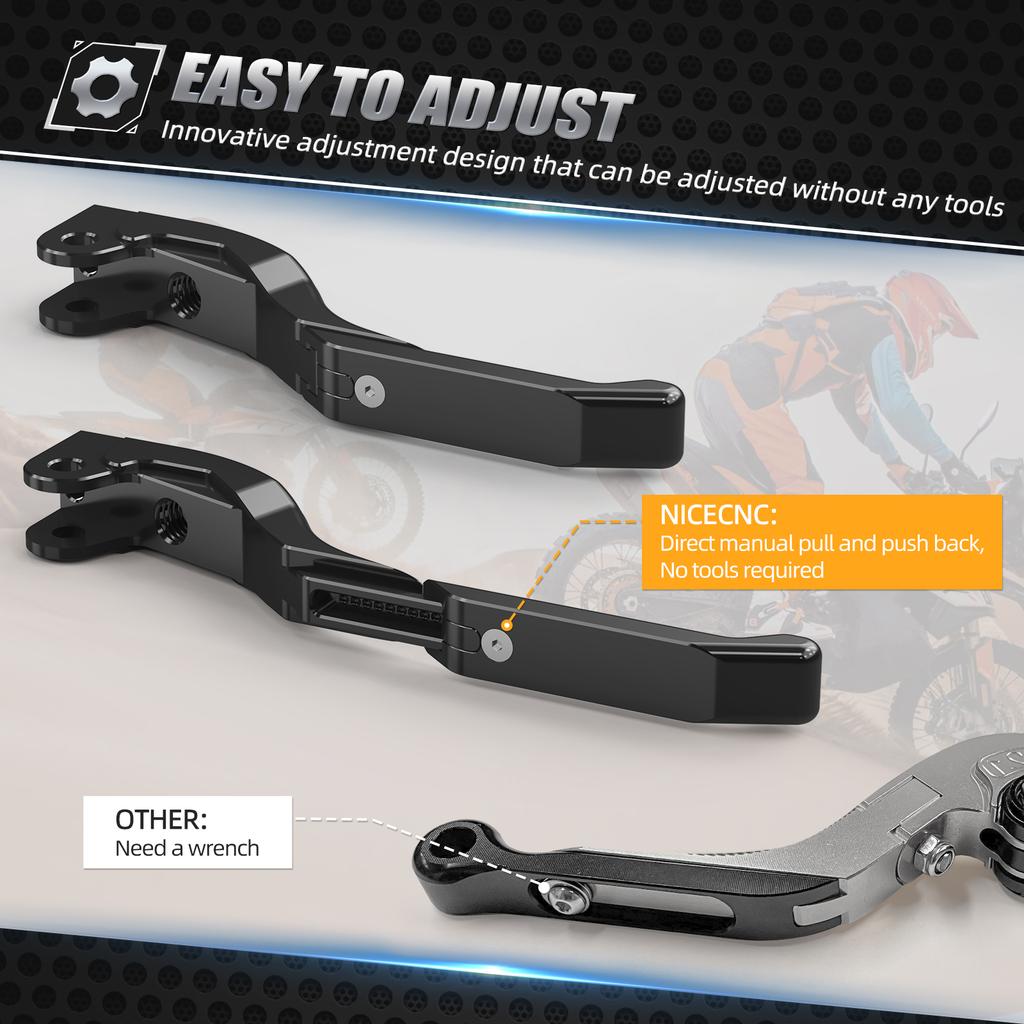 Adjustable Brake Clutch Lever For Husqvarna Norden 901 2022-2025 790 Adventure 2019-2025 890 Adventure/R 2021-2025 790 890 ADV R