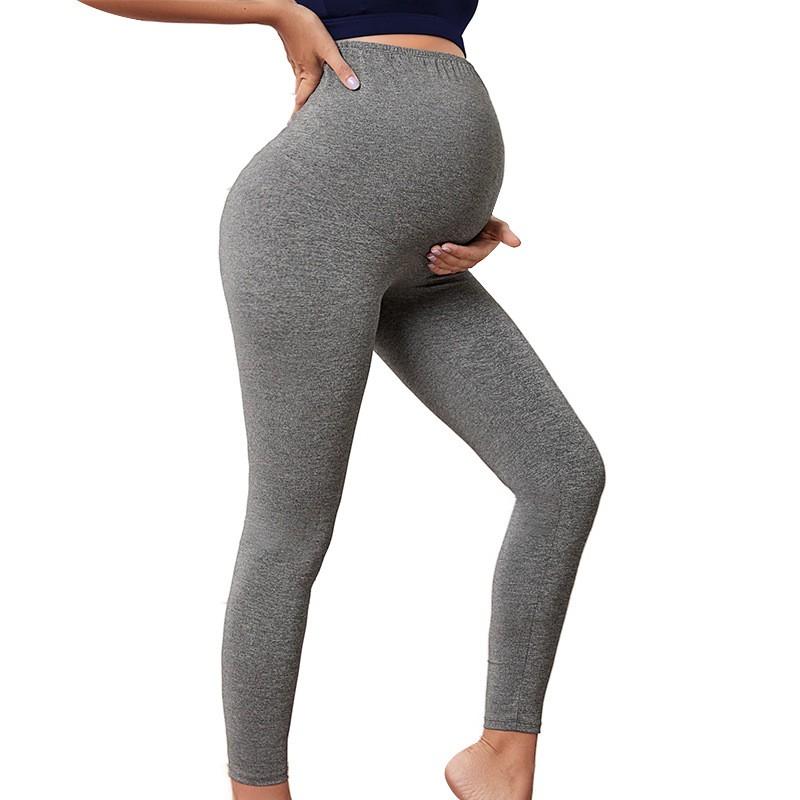 Maternity Yoga Pants High Waist Tummy Support Slim Fit Pregnancy Leggings Daily Wear