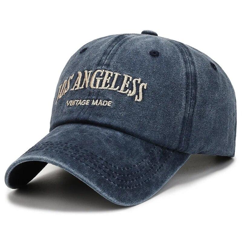 Unisex Washed Cotton Vintage Cap Letter Embroidery Baseball Cap Men And Women Outdoor Sports Hats