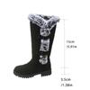 Women's Large Size Soft Sole Winter Warm Anti-slip Fur One Snow Boots Padded Lined Ankle Boots Waterproof Outdoor Sports Boots Cotton Boots