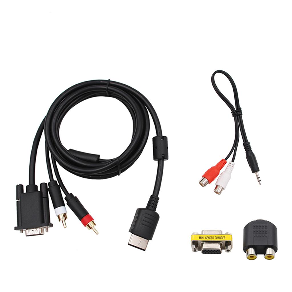 Кабель VGA высокой четкости с адаптером 3,5 мм на 2 RCA (папа) для DC DreamCast к VGA-монитору, аудиоадаптер RCA