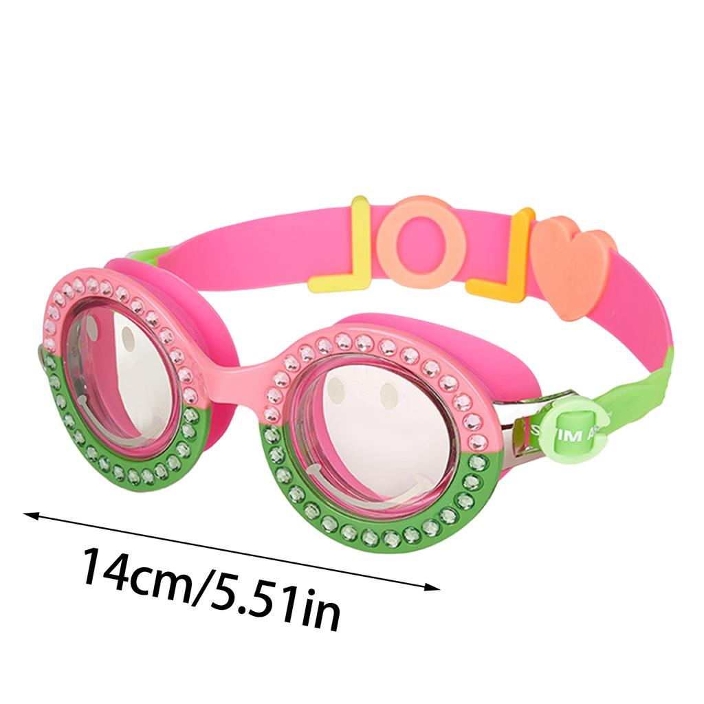 New Waterproof Children's Swimming Goggles Cartoon Heart Shape UV Fogging Proof Swim Training Glasses For Children Kids Gifts