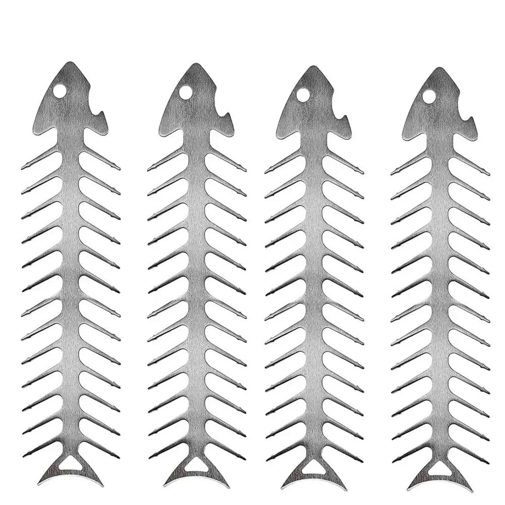 2/4 шт. шампуров для барбекю из нержавеющей стали, шампуры для костей рыбы, инструмент для прокалывания мяса, принадлежности для барбекю, сетка для барбекю, аксессуары для гриля