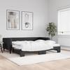 VidaXL Daybed with Trundle and Mattress Black 90x200 Cm Fabric 3196598