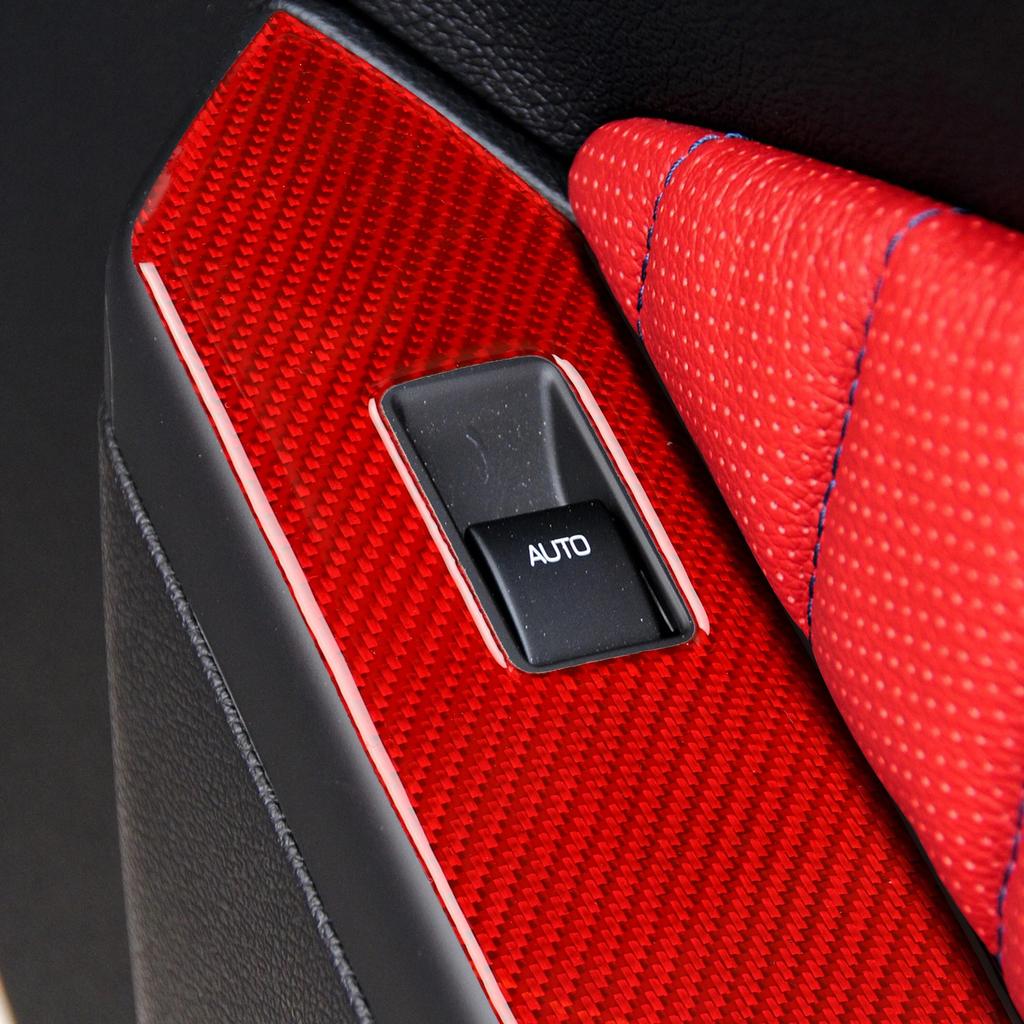 2 шт., переключатель подъема окна автомобиля, панель, декоративная крышка, наклейки для Ford Mustang 2009-2013, автомобильные аксессуары для интерьера, углеродное волокно